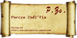 Percze Zsófia névjegykártya