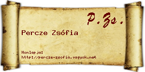 Percze Zsófia névjegykártya