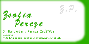 zsofia percze business card